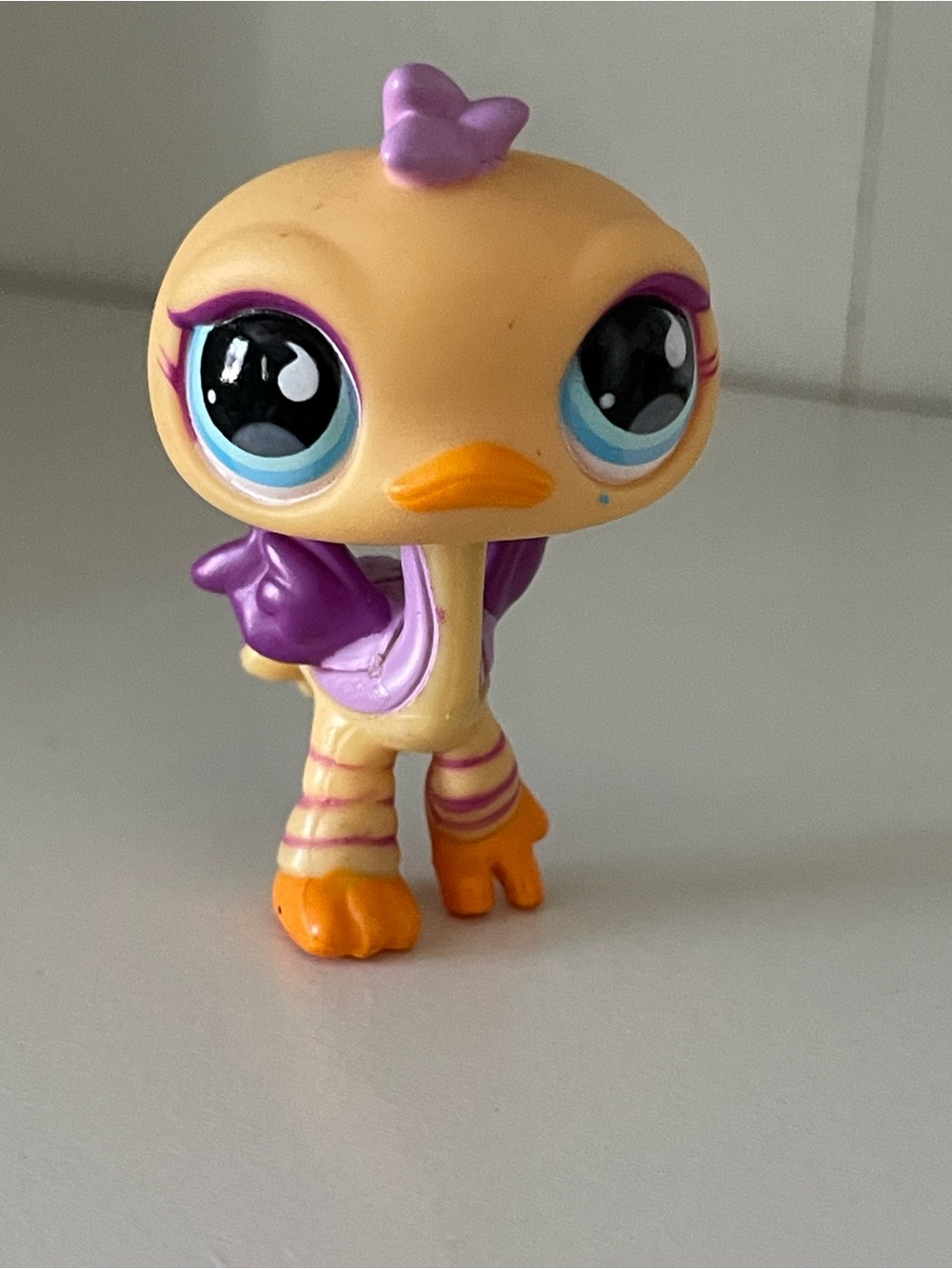 Vintage 2007 littlest pet shop ostrich with magnet